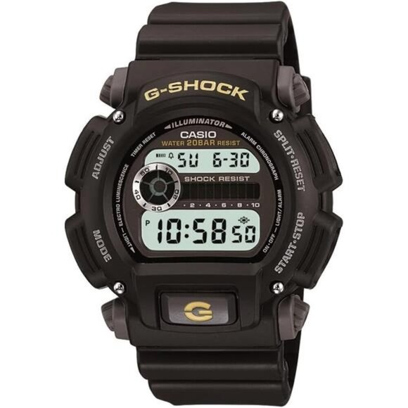 Mens Blk Digital G-Shock Watch (DW9052-1BCG)